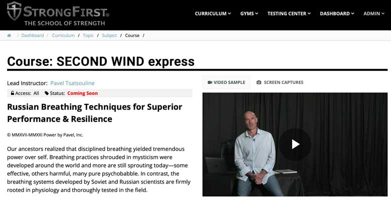 Pavel Tsatsouline – StrongFirst – Second Wind express