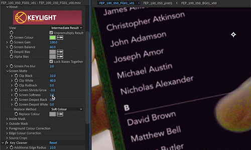 Lesson 14: Keying Out the Phone Screen