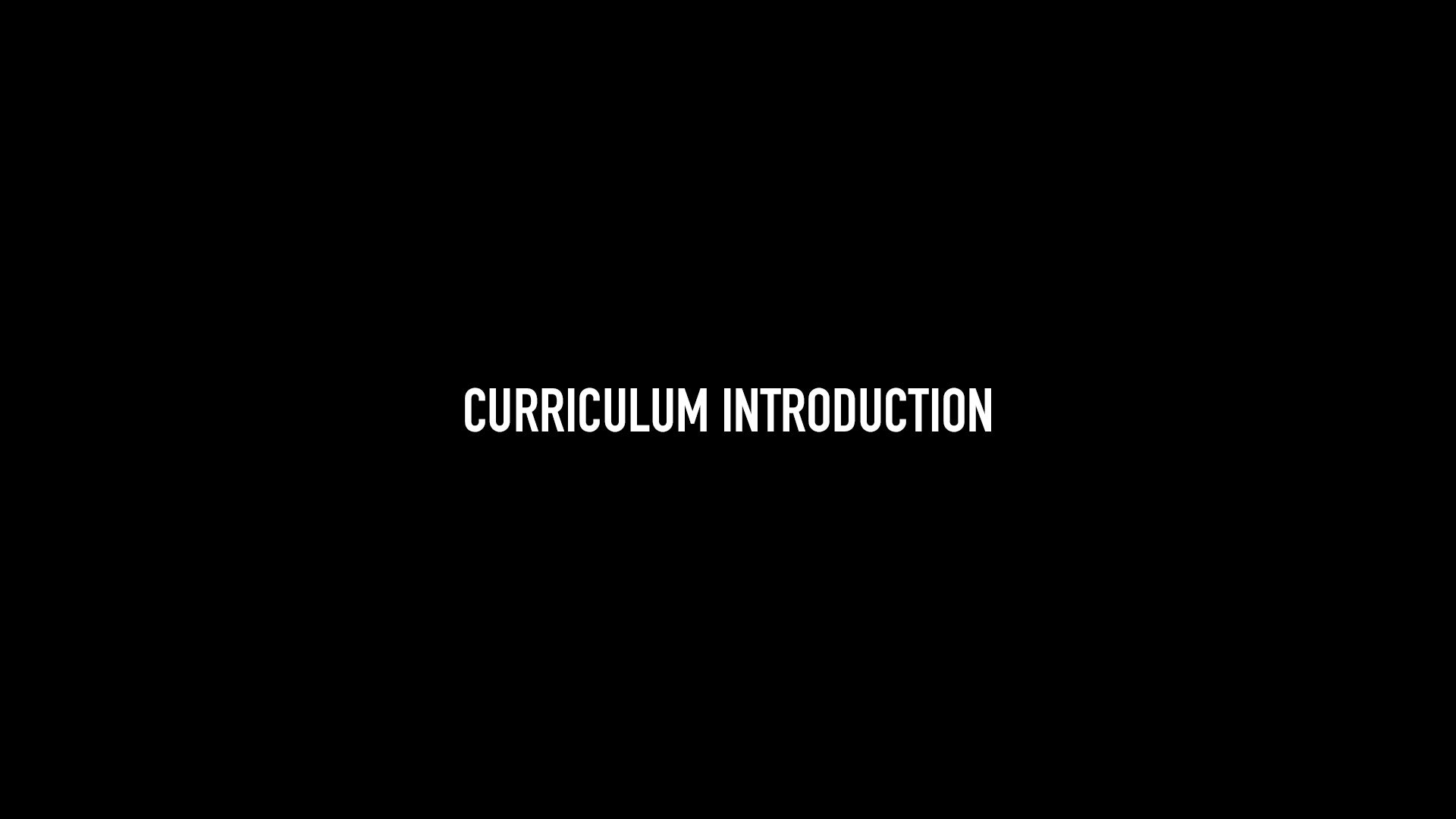 Curriculum Introduction