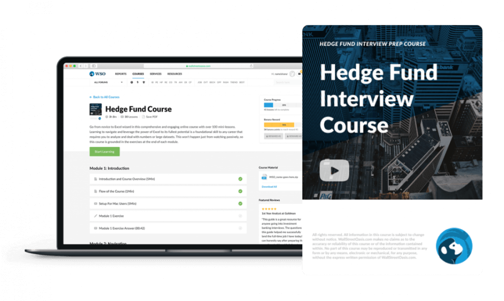 Wall Street Oasis – Hedge Fund Interview Course