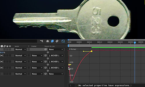 Lesson 40: VFX Shot 2: Building the Spinning Keys Composition