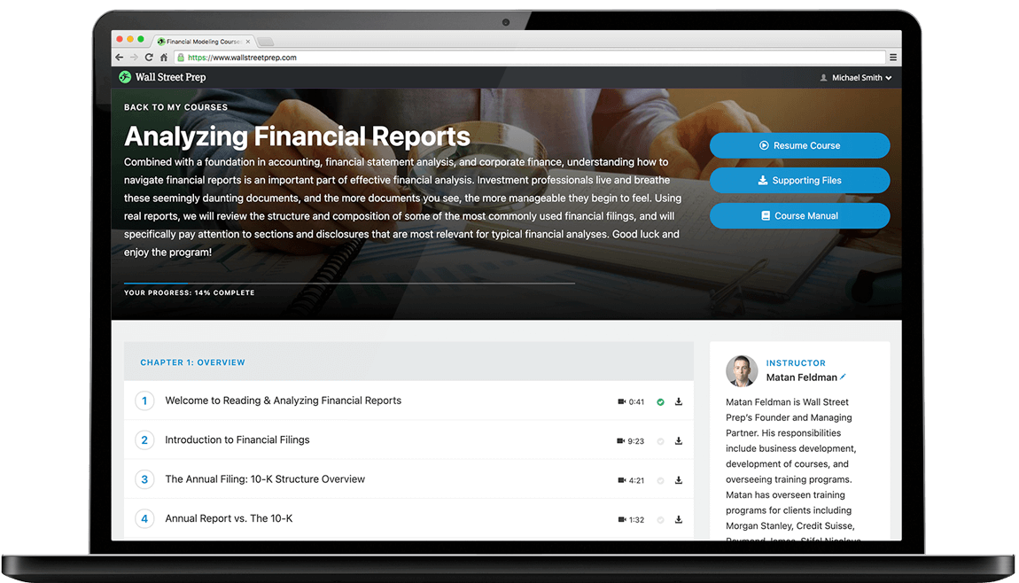Matan Feldman – Wall Street Prep – Analyzing Financial Reports (1)