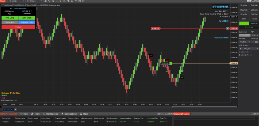 HFT Algo – Warhammer Momentum Trades NT8