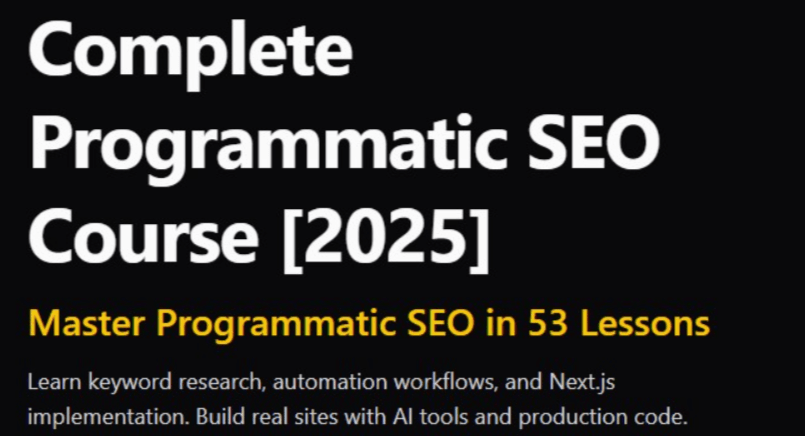 Complete Programmatic SEO Course [2025] – Course Only (1)
