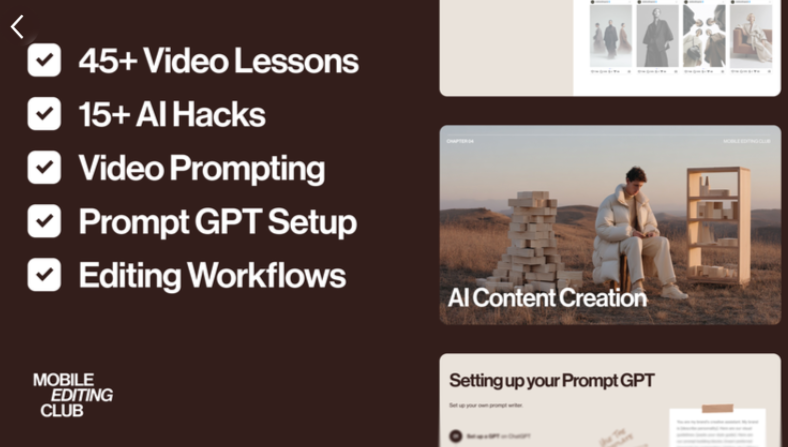 Mobile Editing Club – Branded AI Editing Course