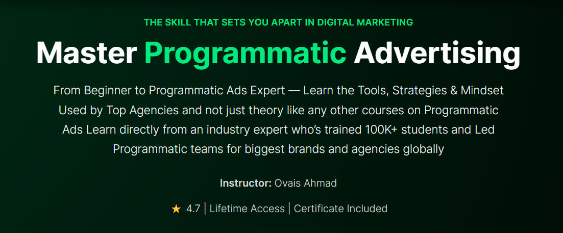 Senator We Run Ads – Programmatic Advertising Course